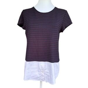Ann Taylor Striped Short Sleeve‎